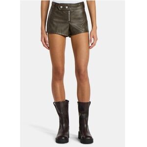 NO BOUNDARIES SIZE SMALL HOT SHORTS ZIP, 2" INSEAM, LOW RISE LEATHER SHORTS